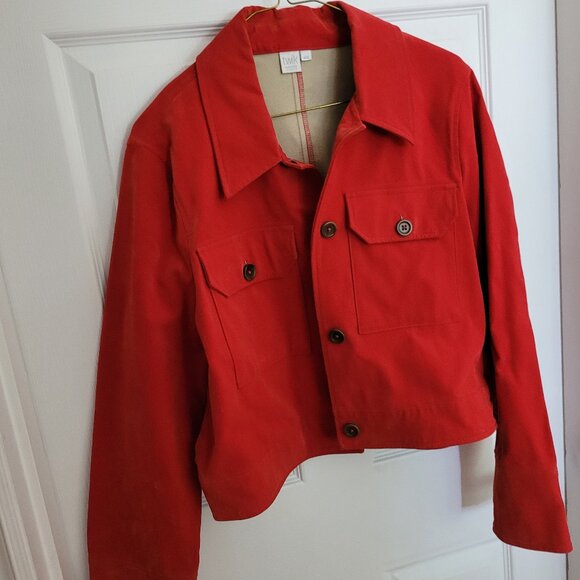 Matching Set! Red Suede Suit: Pants and Jacket - Picture 9 of 12